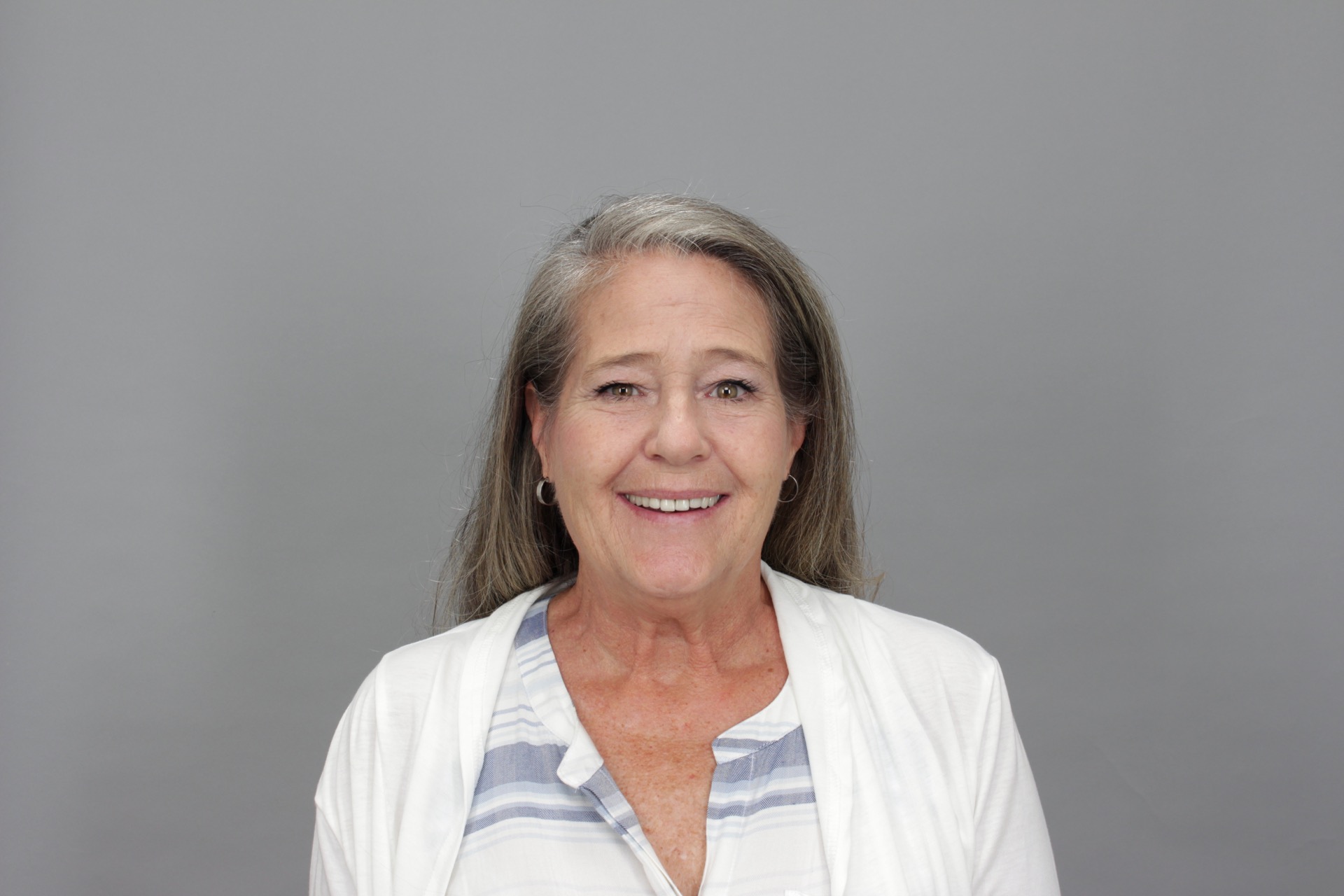Tracey before full-face portrait