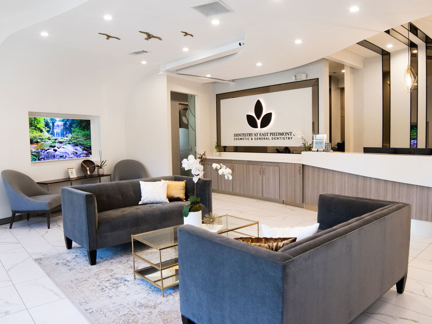 Reception area at Dentistry at East Piedmont