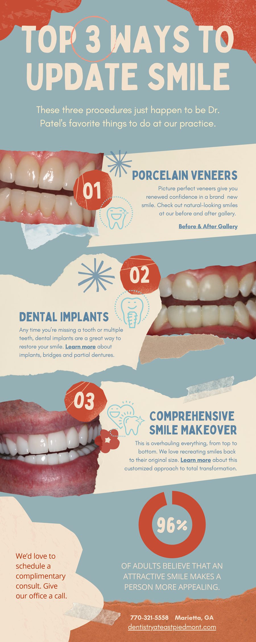 best options infographic to update smile in Marietta GA